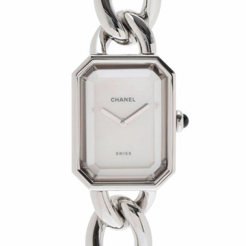 Chanel Premiere size M ladies SS watch quartz white shell dial
