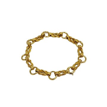 HERMES Vintage Audienne K18 Gold Bracelet Bangle Accessory Men's Women's