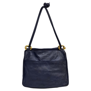 LOEWE Vintage Anagram Logo Nappa Leather Genuine 2way Mini Tote Bag Shoulder Navy