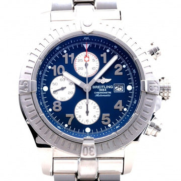 BREITLING Aeromarine Super Avenger A13370 A337B07PRS Blue Dial Watch Men's