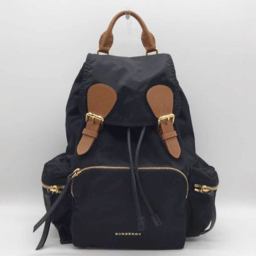 BURBERRY Rucksack Backpack Black Nylon Leather 4016622