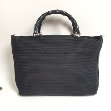 GUCCI 002 1998 0352 Bamboo Handbag Shoulder Ladies Black ITY322YVCLA6
