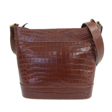 Salvatore Ferragamo Bag Women's Brand Shoulder Embossed Leather Brown AQ215306