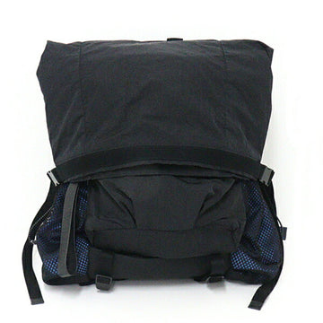 BOTTEGA VENETA backpack rucksack nylon 571596 black blue metal fittings