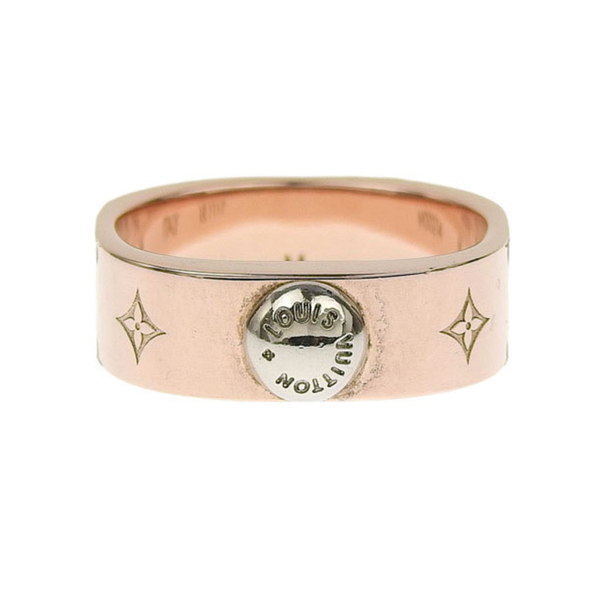 Louis Vuitton Nanogram Ring Size M Pink Gold and Silver LV -  Israel