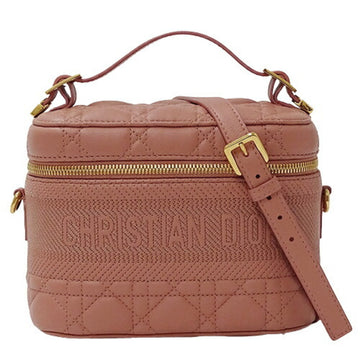CHRISTIAN DIOR Bag Women's Handbag Shoulder 2way Vanity Leather Cannage Small Pink