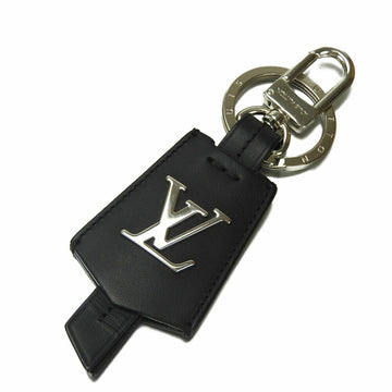 LOUIS VUITTON Keyring Keychain Black Cloche Cle Men's M68020 LV Leather  keyring black silver