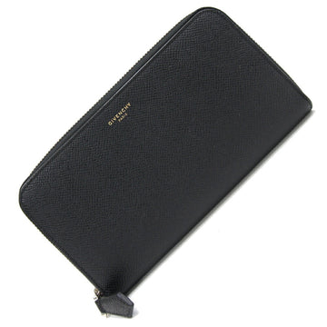 GIVENCHY round long wallet BK06040 black leather men's