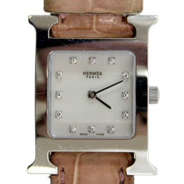 HERMES H watch 12 point diamond shell dial HH1.210