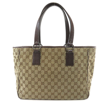 Gucci 113017 GG Tote Bag Canvas Leather Ladies