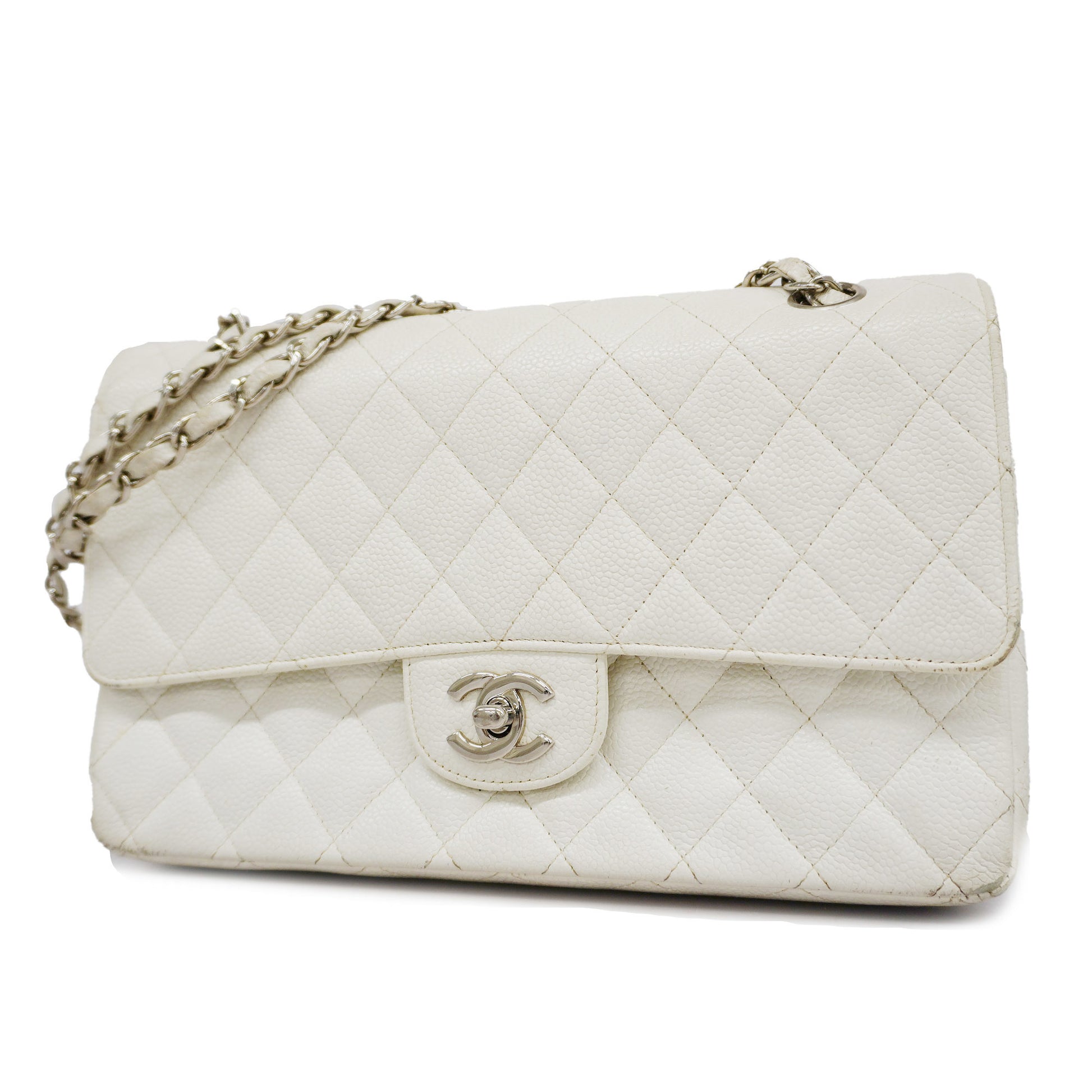 Chanel Matelasse Womens Shoulder Bags, White