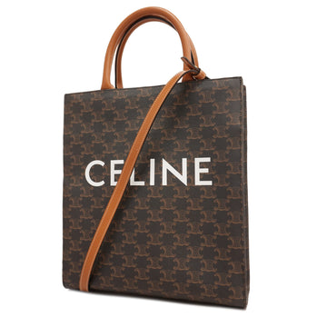 Celine 2WAY Bag Triomphe Small Vertical Cover Women's PVC Handbag,Shoulder Bag,Tote Bag Black,Brown