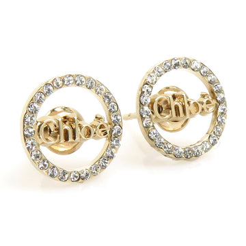 CHLOE  Earrings Metal/Rhinestone Gold Women's
