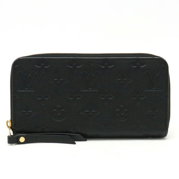 LOUIS VUITTON Monogram Empreinte Zippy Wallet Round Long Leather Noir Black M61864
