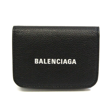 BALENCIAGA 593313 Women's Leather Wallet [tri-fold] Black