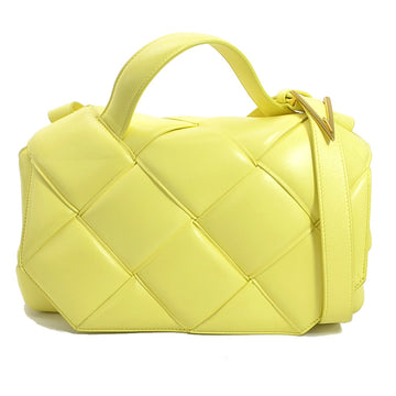 BOTTEGA VENETA Handbag Shoulder Bag 2Way Intrecciato Top Handle Lambskin Sherbet [Yellow]  Women's 641236VCQR17440