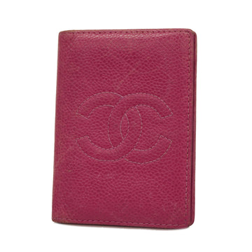 CHANELAuth  Business Card Holder Caviar Leather Business Card Case Pink