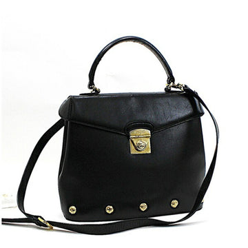 SALVATORE FERRAGAMO Handbag Shoulder Bag Leather Black Women's