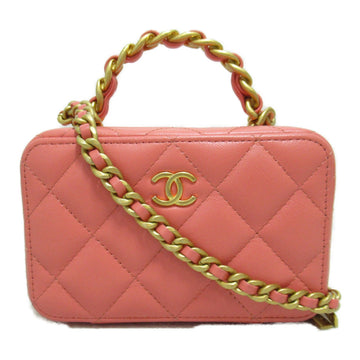 CHANEL Chain vanity bag Pink Lambskin [sheep leather] AP2874