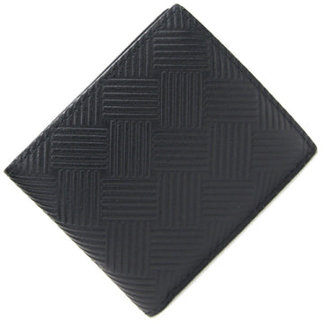 BOTTEGA VENETA Bifold Wallet Devos Intrecciato 605722 Black Leather Compact Men's