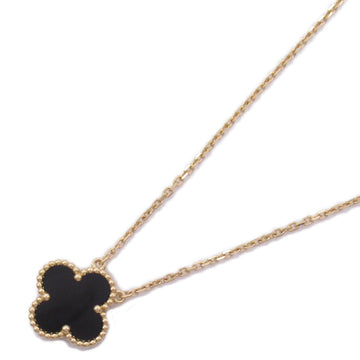 VAN CLEEF & ARPELS Vintage Alhambra Onyx Necklace Necklace Black K18 [Yellow Gold] Black
