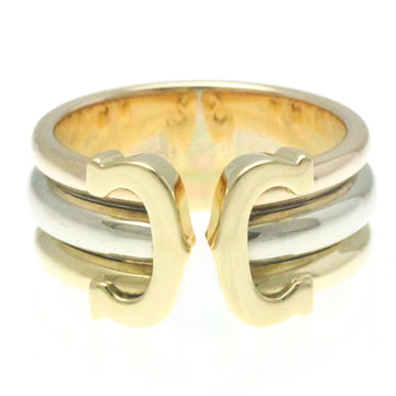 CARTIER 2C Trinity Ring Pink Gold [18K],White Gold [18K],Yellow Gold [18K] Fashion No Stone Band Ring Gold