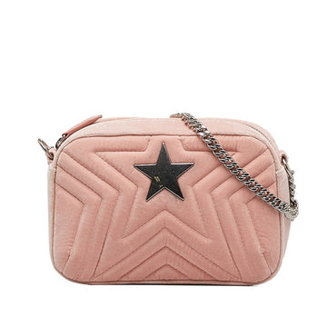 STELLA MCCARTNEY Star Plate Quilted Chain Shoulder Bag 500994 Pink Leather Women's