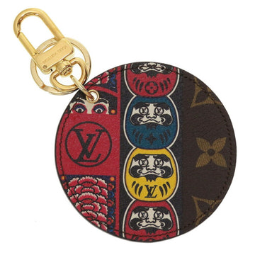 LOUIS VUITTON Monogram Canvas Porte Clairustre MP1958 Kabuki Daruma Brown Keychain Bag Charm