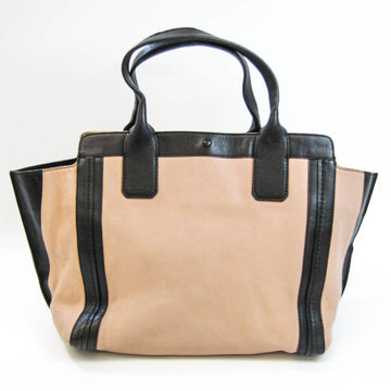 CHLOE Alison 02 14 50 65 Women's Leather Handbag,Tote Bag Beige,Black