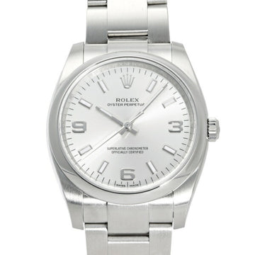 ROLEX Oyster Perpetual 34 114200 Silver 369 Arabic Dial Watch Men's