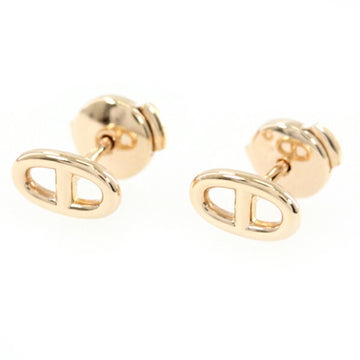 HERMES Chaine d'Ancre Earrings TPM Pink Gold K18PG 750  Men's Women's