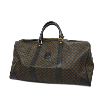 CELINEAuth  Macadam Handbag Men,Women,Unisex PVC,Leather Boston Bag Black
