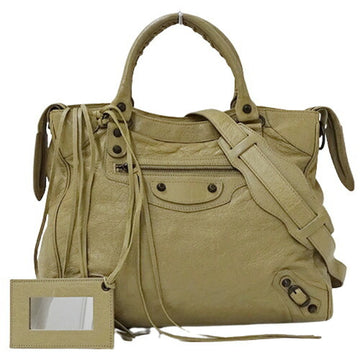 BALENCIAGA Bag Ladies Handbag Shoulder 2way Classic The Vero Leather Beige 235216