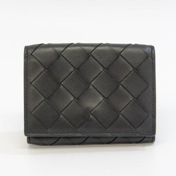 BOTTEGA VENETA Intrecciato 592678 Men,Women Leather Wallet [tri-fold] Black