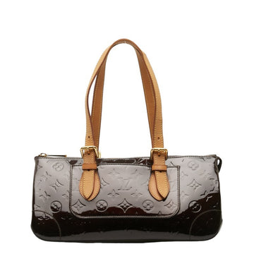 LOUIS VUITTON Monogram Vernis Rosewood Avenue Handbag Shoulder Bag M93510 Amarant Purple Patent Leather Women's
