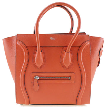 CELINE Luggage Micro Shopper 167793DRU.27 Leather Vermilion Ladies Handbag