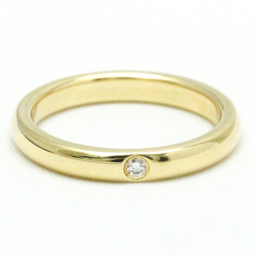 TIFFANY Stacking Band Ring Elsa Peretti Yellow Gold [18K] Fashion Diamond Band Ring Carat/0.02 Gold