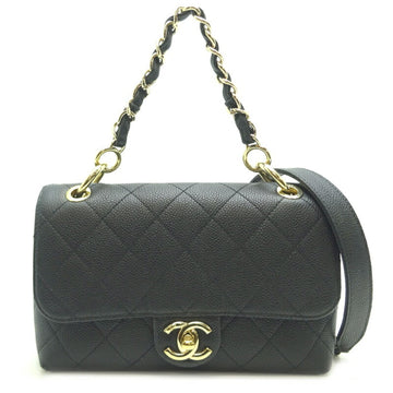 Auth Chanel Tweed Mini Matelasse 20 Chain Shoulder Bag A69900 Blue