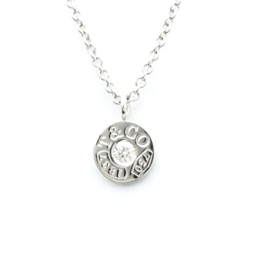 TIFFANY 1837 Circle Necklace White Gold [18K] Diamond Men,Women Fashion Pendant Necklace [Silver]