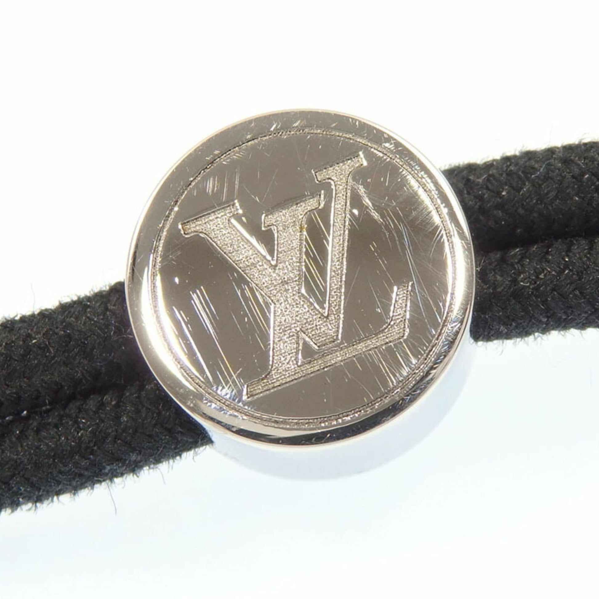 Authenticated Used Louis Vuitton Bracelet Brasley LV Space Men's Metal  Black Silver Color M67417 