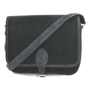 SAINT LAURENT Crossbody Shoulder Bag Velor/Leather Black Women's 688253