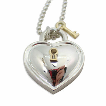 TIFFANY 925 750 heart lock 1994 pendant necklace