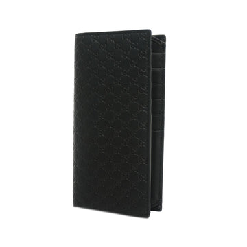 GUCCIAuth  Microssima Bi-fold Wallet 544479 Women's Leather Black