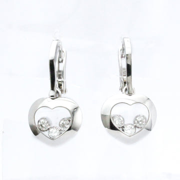 CHOPARD Happy Diamond Heart Earrings 839203 Diamond White Gold [18K] Drop Earrings Carat/0.3 Silver