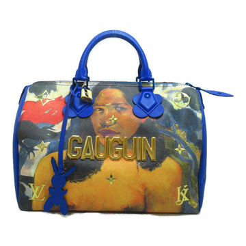 LOUIS VUITTON Gauguin Speedy 30 handbag Blue Masters collection PVC coated canvas M43355