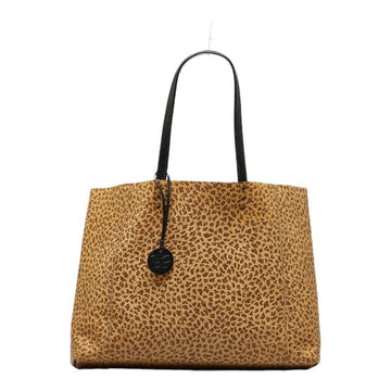 BOTTEGA VENETA Intreccio Mirage Tote Leopard Handbag Bag Beige Black Leather Women's BOTTEGAVENETA