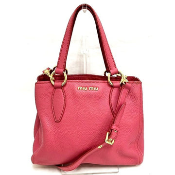 MIU MIU Miu Vitello Caribe RN0757 2WAY Handbag Shoulder Bag Ladies