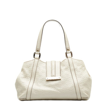 GUCCIsima Handbag 233610 White Leather Women's