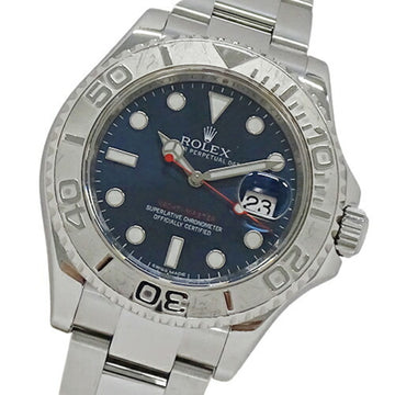 ROLEX Yachtmaster Rolesium 116622 Random Number Men's Date Stainless Steel SS Platinum PT Blue Polished