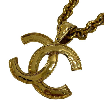 CHANEL 94P chain here mark necklace gold men's women's